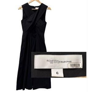 Rosetta Getty Collective black cross maxi dress size 6 RTR